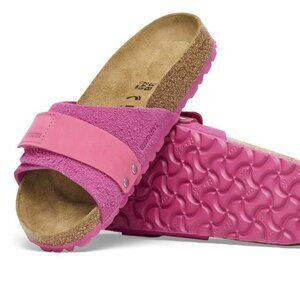 Birkenstock Fuschia Tulip Oita Suede Leather Slide - Size 38/7-7.5 Narrow